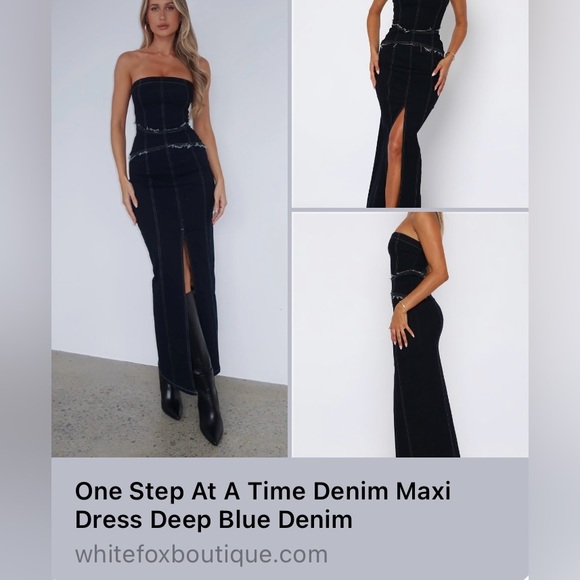 White Fox - Denim Maxi Dress - Picture 1 of 3